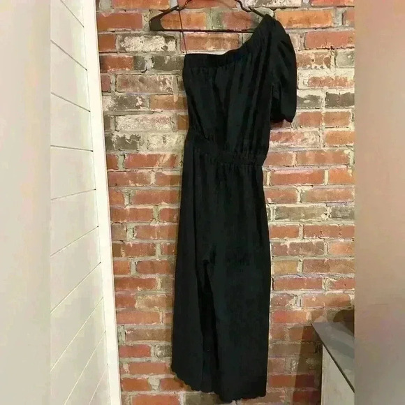 Mango Asymmetric Texture Jumpsuit Size Small - Picture 7 of 8